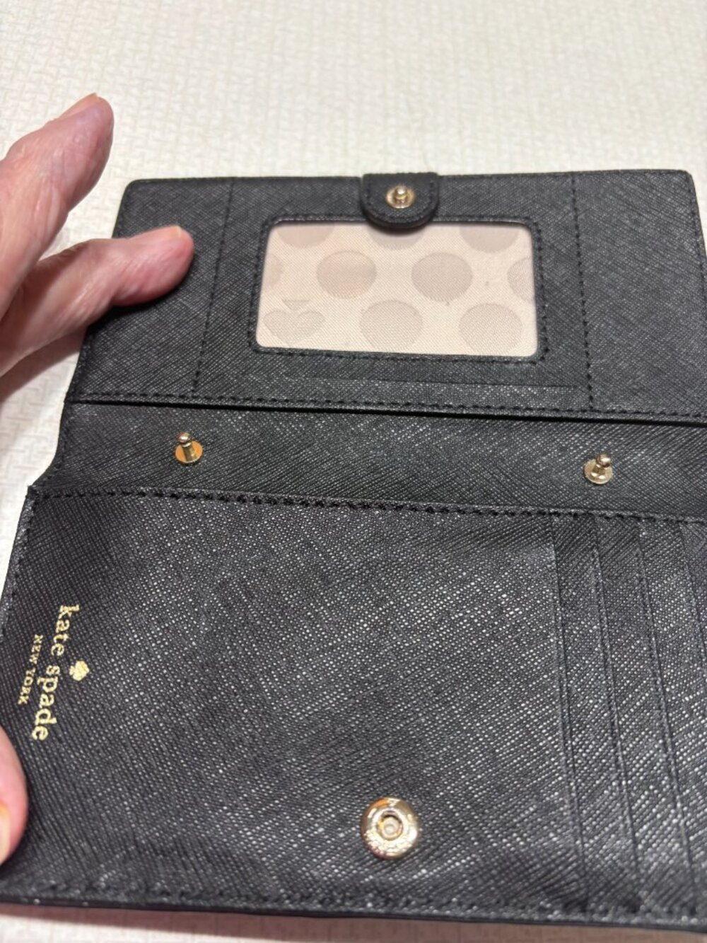 NWOT Kate Spade New York small black leather wallet - Picture 4 of 8